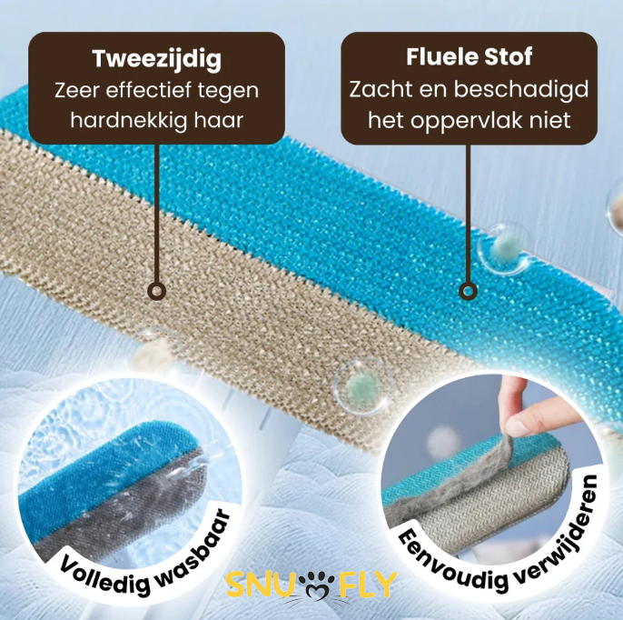 SwipePro Huisdierhaar Verwijderaar - Verwijdert vastzittend huisdierhaar dat je stofzuiger laat liggen SNUFLY