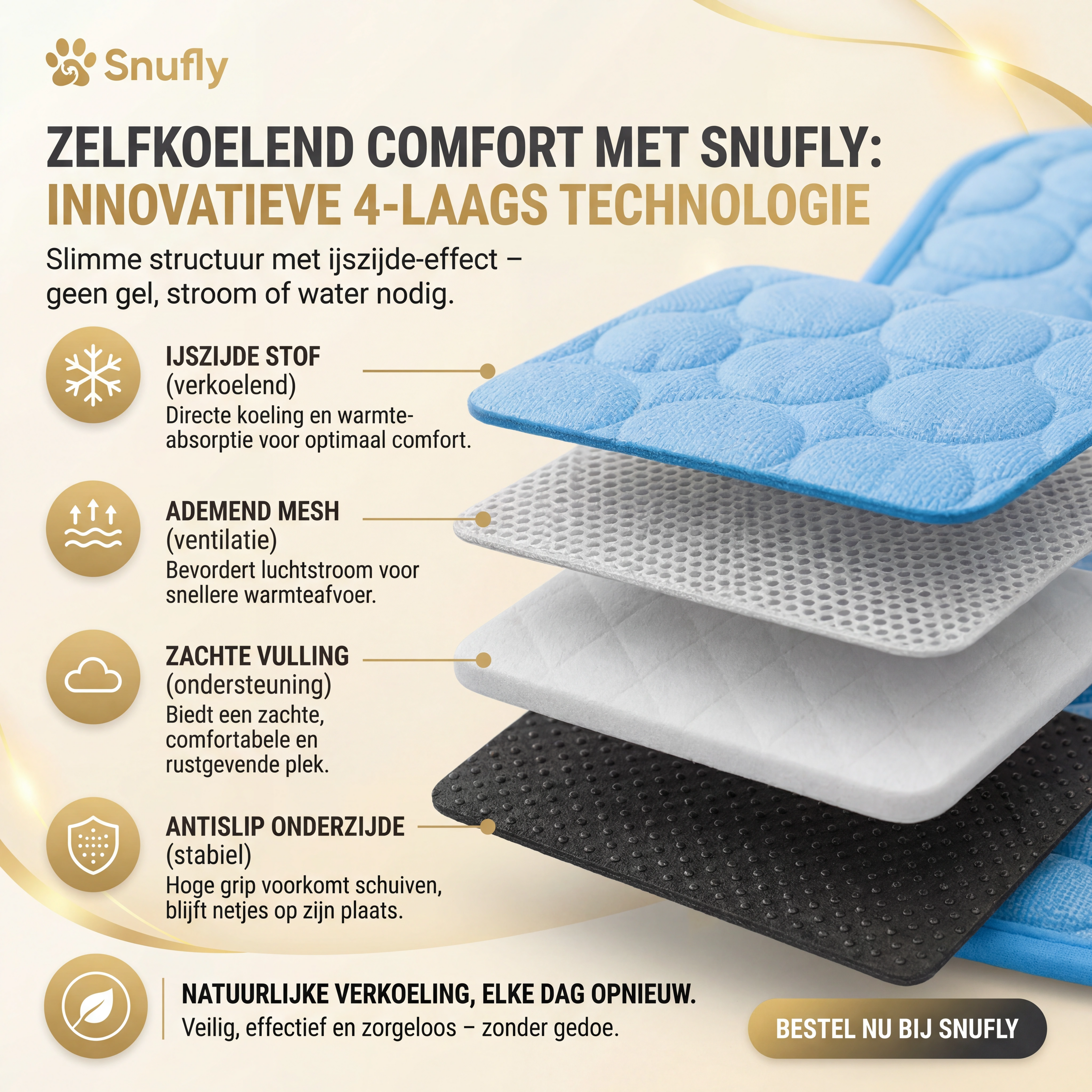 CoolRest – Verkoeling zonder stroom of water SNUFLY