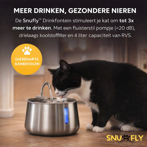Drinkfontein voor Katten – Stimuleert drinken & ondersteunt gezonde nieren SNUFLY