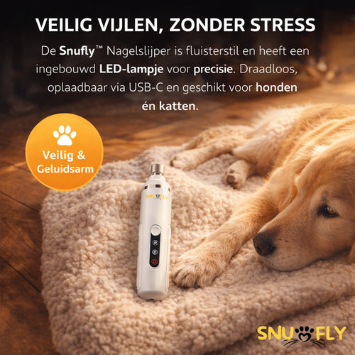 LED Nagelslijper – Draadloos, stil en veilig voor elke poot SNUFLY